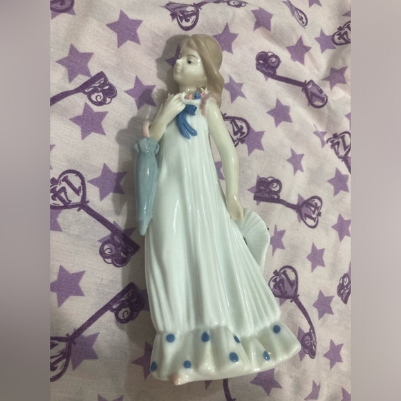 Josephine With Umbrella Mallorca by Studio Porcelain Figurine Girl Hat Glossy - Picture 3 of 8